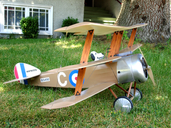 FF : Sopwith Triplane Semi-Scale 28" for .020 Model Airplane Plans .3-.5cc 