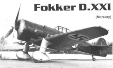 Fokker D XXI Mercury Powered 1/5 schaal